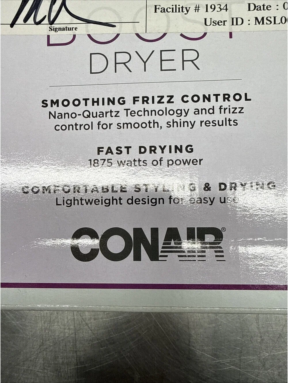 Radiance Boost Charcoal Gray Hair Dryer
